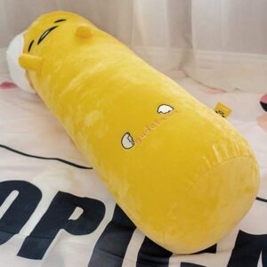 futurecos Cute Yellow Long Egg Plush Toy Round Pillow The Lazy Egg Stuffed Doll Toys Decorative Throw Pillows Bed Decor Gift for Girls Boys 68CM