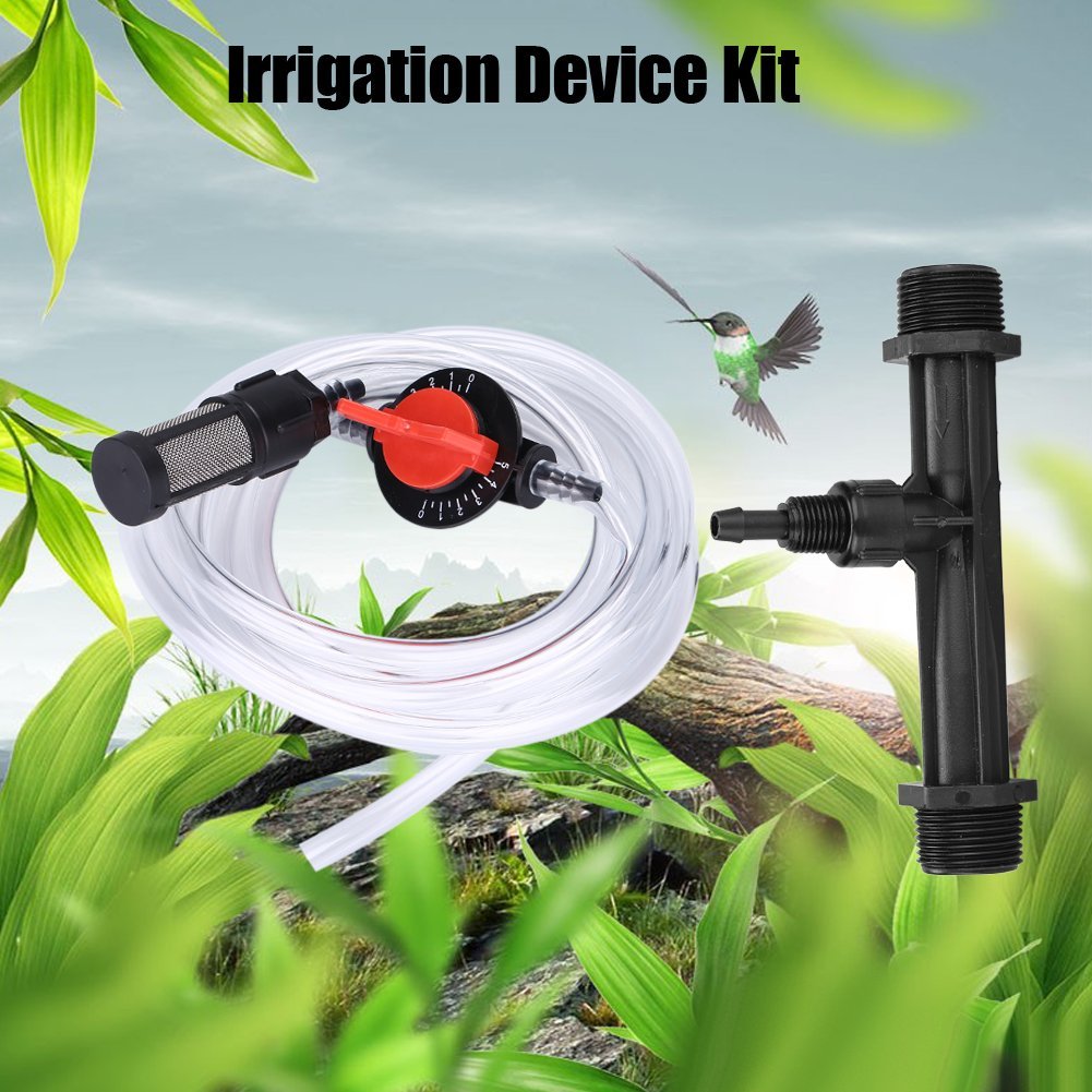 Liineparalle G3/4 Fertilizer Injector Plastic Garden Irrigation Device Kit with Filter and Water Tube Garden Irrigation System