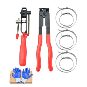 cv joint boot clamp pliers, ear boot tie pliers, car band tool kit, automotive hose axle plier cv clamp tool cv joint banding tools for most cars with 3 pair clamps