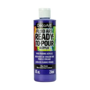 deco art decoart fluidart ready-to-pour acrylic paint 8oz-blue violet