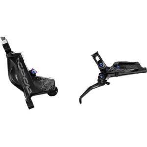 sram code rsc disc brake and lever - rear, hydraulic, post mount, black with rainbow hardware, a1