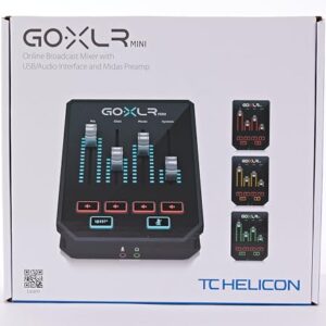 TC Helicon GoXLR MINI Online Broadcast Mixer with USB/Audio Interface and Midas Preamp, Officially Supported on Windows