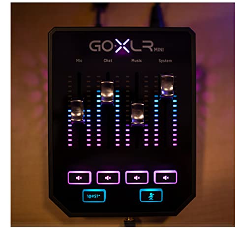 TC Helicon GoXLR MINI Online Broadcast Mixer with USB/Audio Interface and Midas Preamp, Officially Supported on Windows