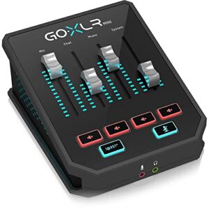 TC Helicon GoXLR MINI Online Broadcast Mixer with USB/Audio Interface and Midas Preamp, Officially Supported on Windows