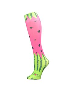 hocsocx watermelons socks performance liner moisture-wicking protection for field hockey, ice hockey, and soccer