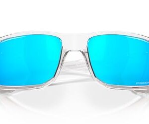 Oakley Men's OO9449 Gibston Square Sunglasses, Polished Clear/Prizm Sapphire, 60 mm