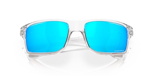 Oakley Men's OO9449 Gibston Square Sunglasses, Polished Clear/Prizm Sapphire, 60 mm