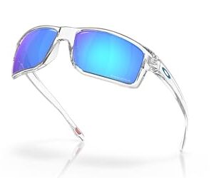 Oakley Men's OO9449 Gibston Square Sunglasses, Polished Clear/Prizm Sapphire, 60 mm