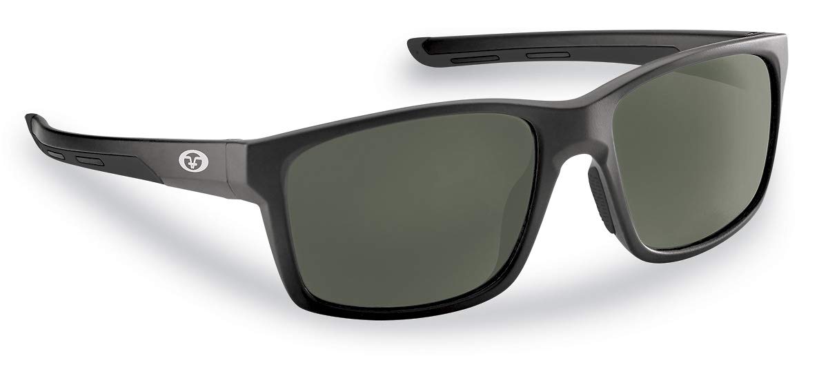 Flying Fisherman Freeline Classic Polarized Sunglasses, Matte Black Frames/Smoke Lenses, Medium