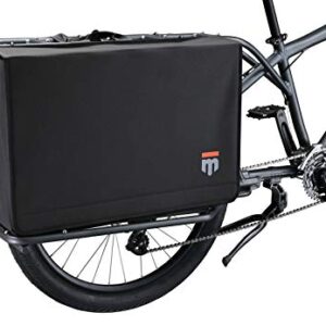 Mongoose Envoy Cargo Bike with 26-Inch Wheels in Grey, Medium/Large Frame, with 8-Speeds, Shimano Drivetrain, Aluminum Cargo Frame, Internal Cable Routing, Mechanical Disc Brakes, and Center Kickstand