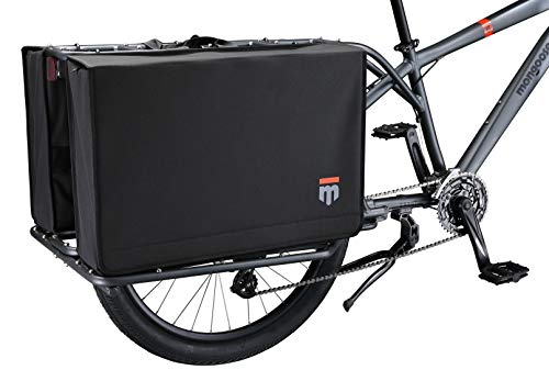 Mongoose Envoy Cargo Bike with 26-Inch Wheels in Grey, Medium/Large Frame, with 8-Speeds, Shimano Drivetrain, Aluminum Cargo Frame, Internal Cable Routing, Mechanical Disc Brakes, and Center Kickstand