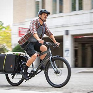 Mongoose Envoy Cargo Bike with 26-Inch Wheels in Grey, Medium/Large Frame, with 8-Speeds, Shimano Drivetrain, Aluminum Cargo Frame, Internal Cable Routing, Mechanical Disc Brakes, and Center Kickstand