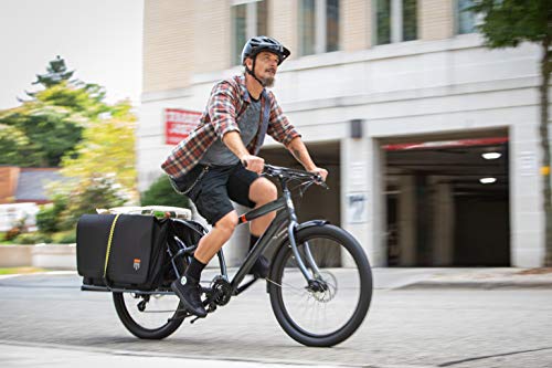 Mongoose Envoy Cargo Bike with 26-Inch Wheels in Grey, Medium/Large Frame, with 8-Speeds, Shimano Drivetrain, Aluminum Cargo Frame, Internal Cable Routing, Mechanical Disc Brakes, and Center Kickstand