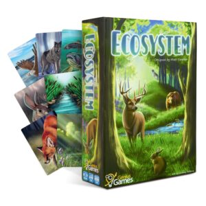 ecosystem - a family card game about animals, their habitats, and biodiversity - card game for kids 10+ and adults - family games - kids board games for environmental science class - fun board games