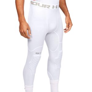 under armour gameday armour 2pad 3/4 tight bball-wht,xl