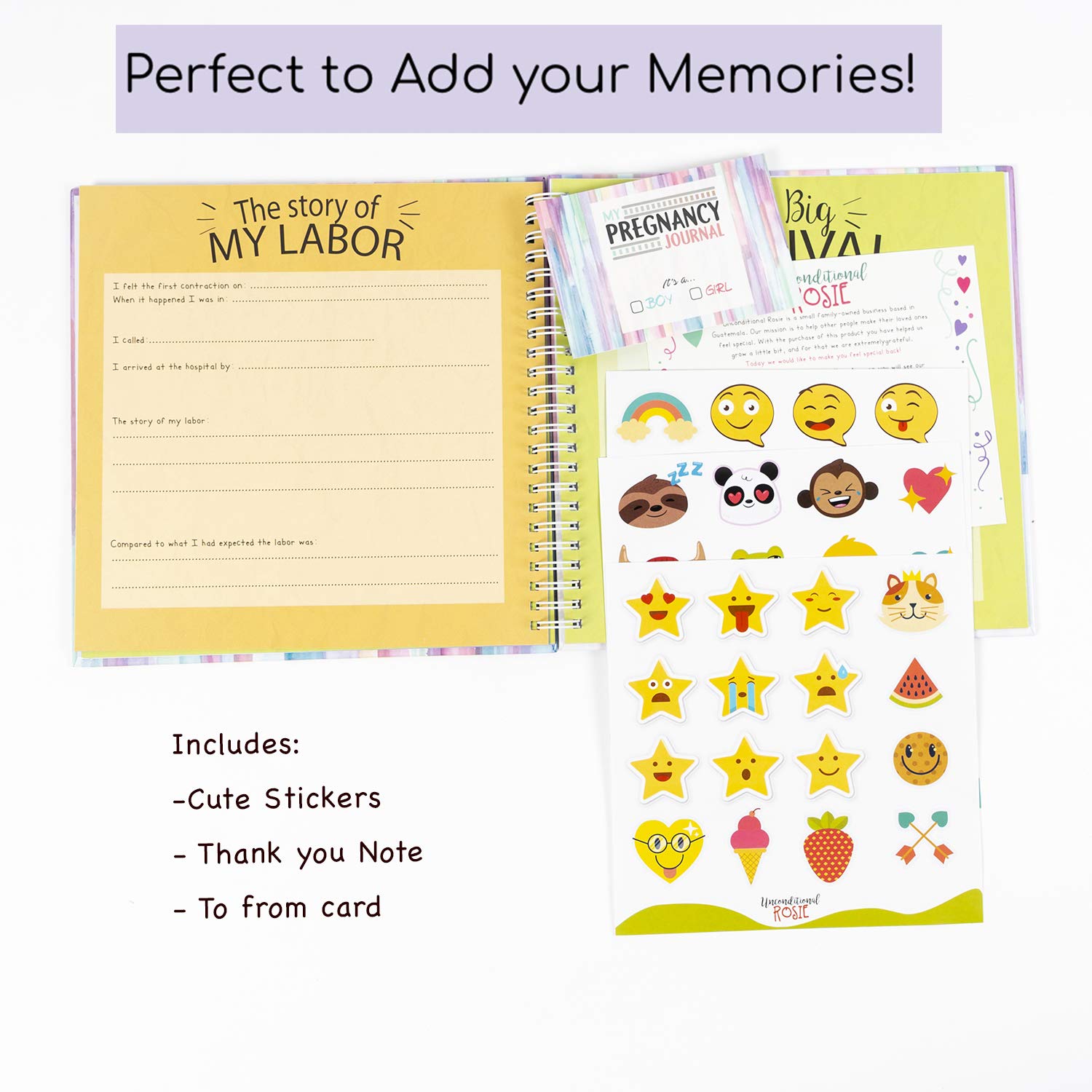 My Belly Book | Pregnancy Journal and Baby Memory Book with Stickers | Baby's Scrapbook and Photo Album | Pregnancy Journals for First Time Moms | Pregnancy Journal Memory Book