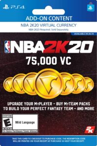 nba 2k20: 75000 vc pack - [ps4 digital code]