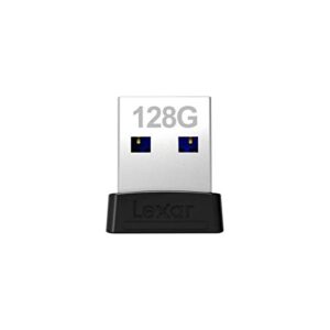 Lexar 128GB JumpDrive S47 USB 3.1 Flash Drive for Storage Expansion and Backup, Up To 250MB/s Read, Compact Plug-n-Stay, Black (LJDS47-128ABBKNA)