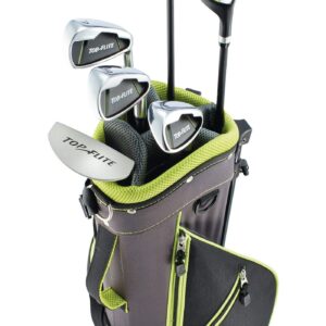 Top Flite 2019 Kids' 9-Piece Complete Set – (Height 53” and Above)-Grey/Volt-Left Hand