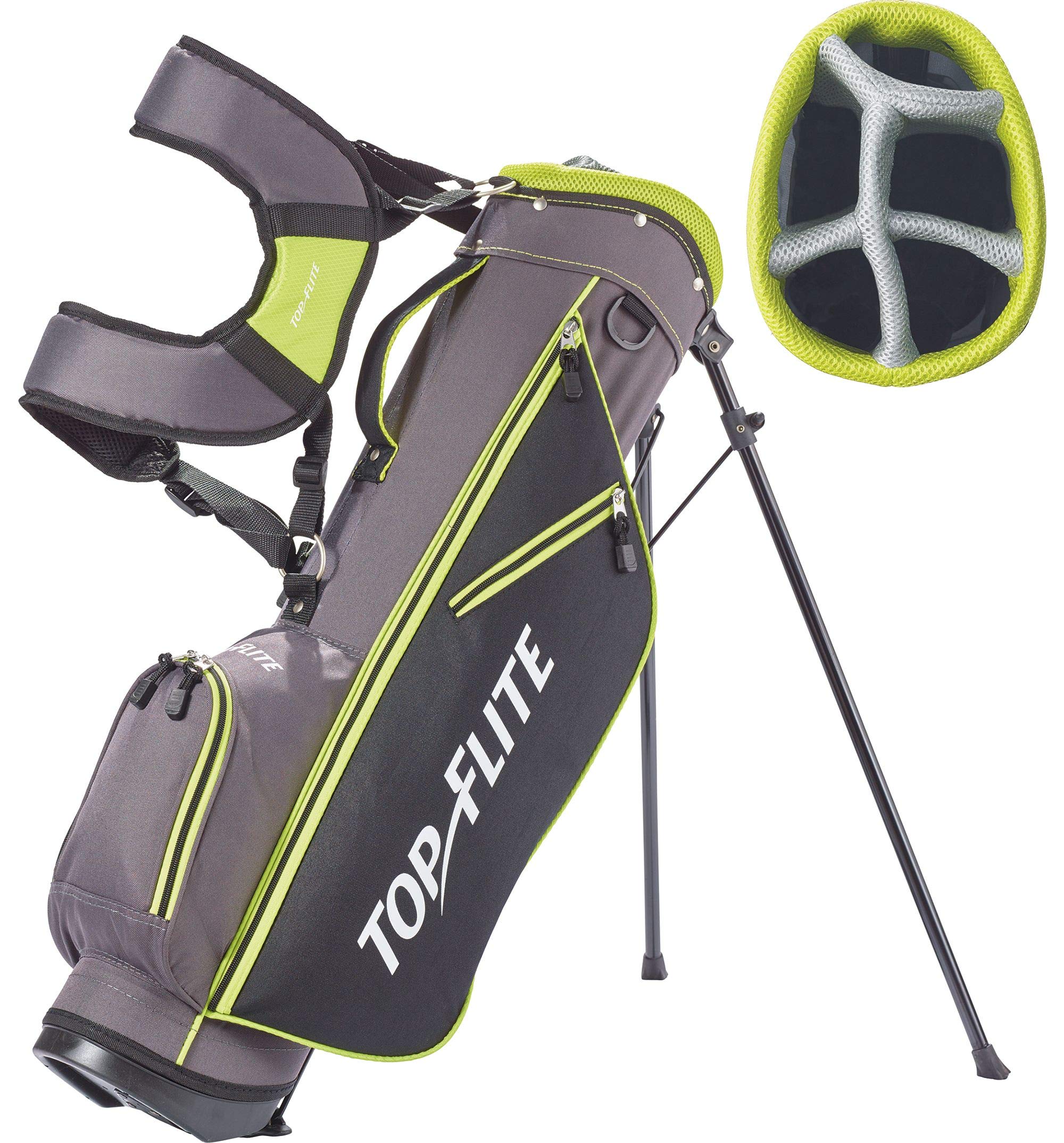 Top Flite 2019 Kids' 9-Piece Complete Set – (Height 53” and Above)-Grey/Volt-Left Hand