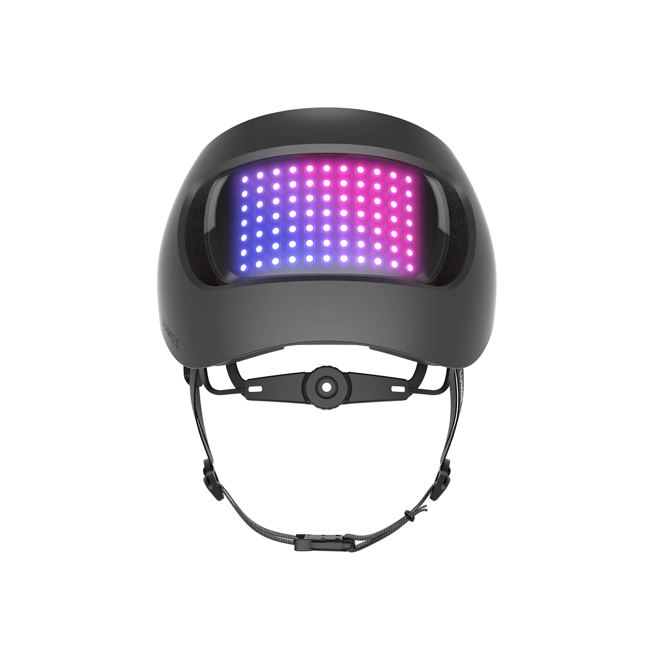 Lumos Matrix Smart Bike Helmet | Animated LED Display | Front and Back Turn Signals| Skateboard, Scooter, Road Bicycle Helmet for Adults: Men, Women (Without MIPS)