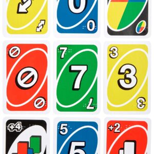 Mattel Games UNO Braille Card Game for Kids & Adults with Cards Specially Designed for Blind and Low-Vision Players