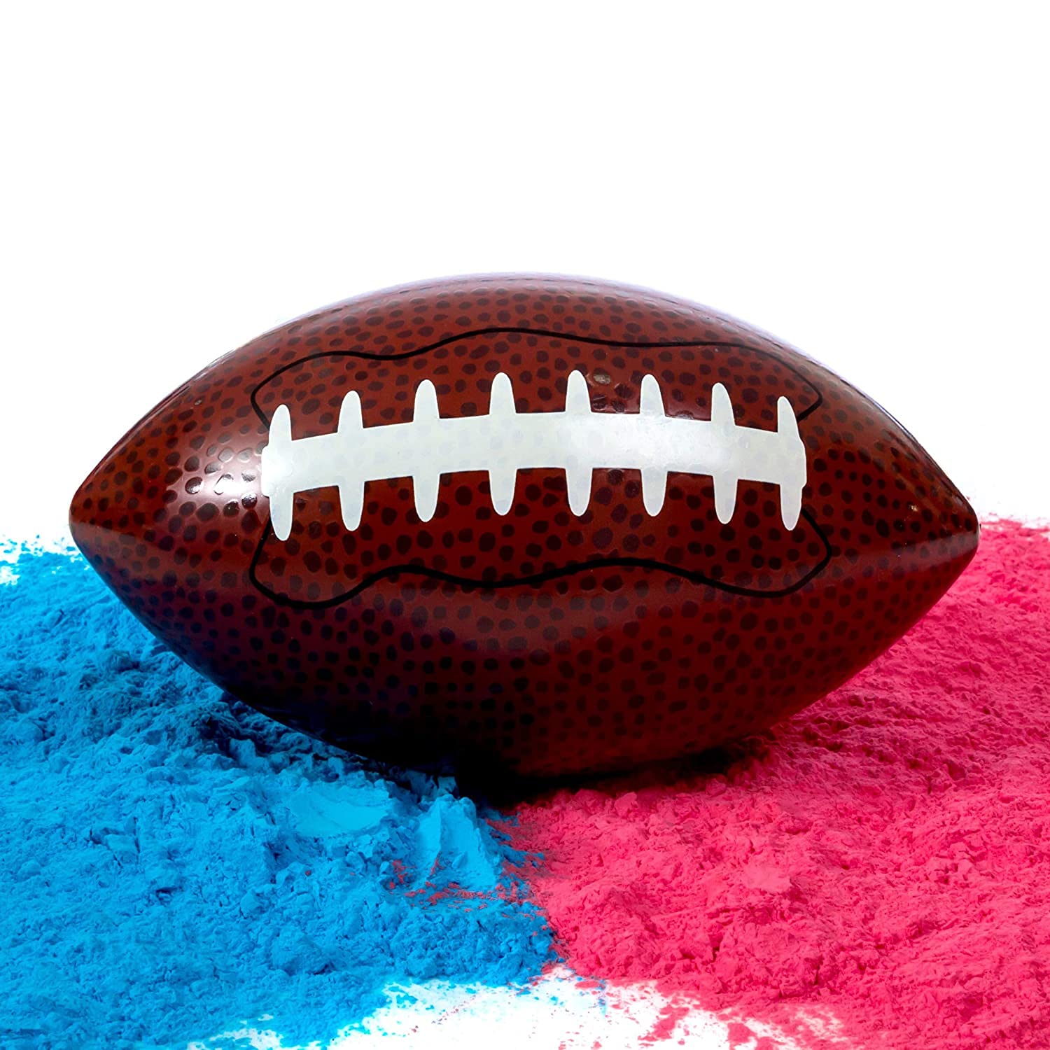 Gender Reveal Football with Pink & Blue Powder - Includes Team Boy and Girl Voting Stickers - Baby Reveal Party Ideas Touchdowns Or Tutus Exploding Reveal Ball Decorations Quarter Back Cheerleader