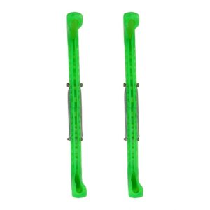 Zerone Figure Ice Skate Guards, 1 Pair Ice Hockey Skate Blade Guards Covers with Adjustable Spring (Green)