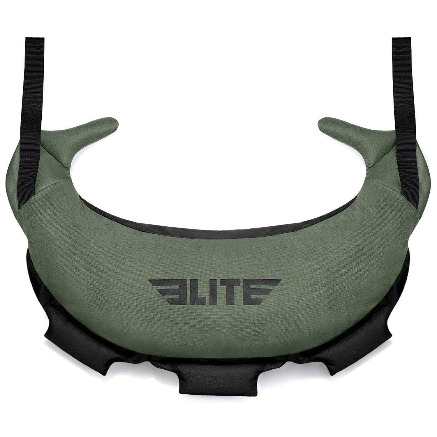 Elite Sports Bulgarian Canvas Bag for Crossfit, Fitness Canvas MMA Gym Cross Training Sandbag (Green, 45 LBS)