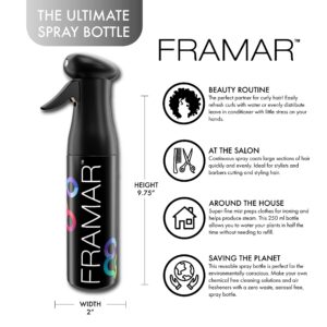 FRAMAR Premium Hair Spray Bottle – Spray Bottle For Hair, Fine Mist Spray Bottle, Mister Spray Bottle, Hairstylist Must Haves, That Girl Aesthetic, Water Spray Bottle – Continuous Spray Bottle