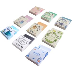 woxin kawaii sticker set for teens/grils waterproof vinyl stickers (6 set, 400 pieces)