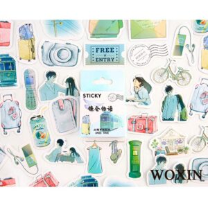 WOXIN Kawaii Sticker Set for Teens/Grils Waterproof Vinyl Stickers (6 Set, 400 Pieces)