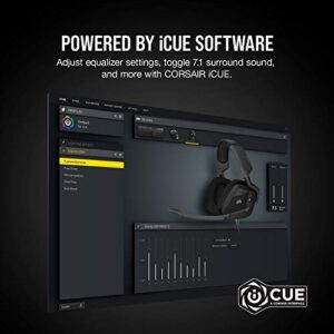 Corsair VOID Elite Surround Premium Gaming Headset with 7.1 Surround Sound - Discord Certified - Works with PC, Xbox Series X, Xbox Series S, PS5, PS4, Nintendo Switch - Carbon