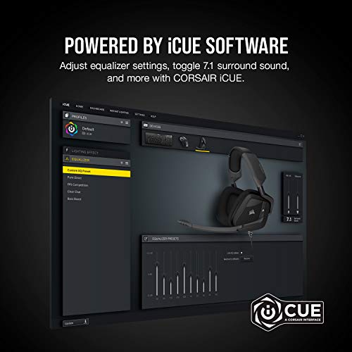 Corsair VOID Elite Surround Premium Gaming Headset with 7.1 Surround Sound - Discord Certified - Works with PC, Xbox Series X, Xbox Series S, PS5, PS4, Nintendo Switch - Carbon