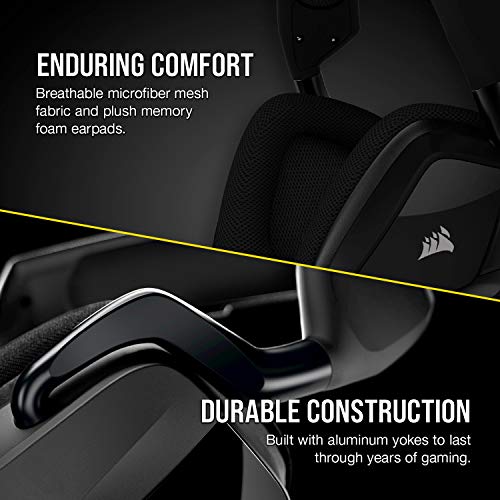 Corsair VOID Elite Surround Premium Gaming Headset with 7.1 Surround Sound - Discord Certified - Works with PC, Xbox Series X, Xbox Series S, PS5, PS4, Nintendo Switch - Carbon