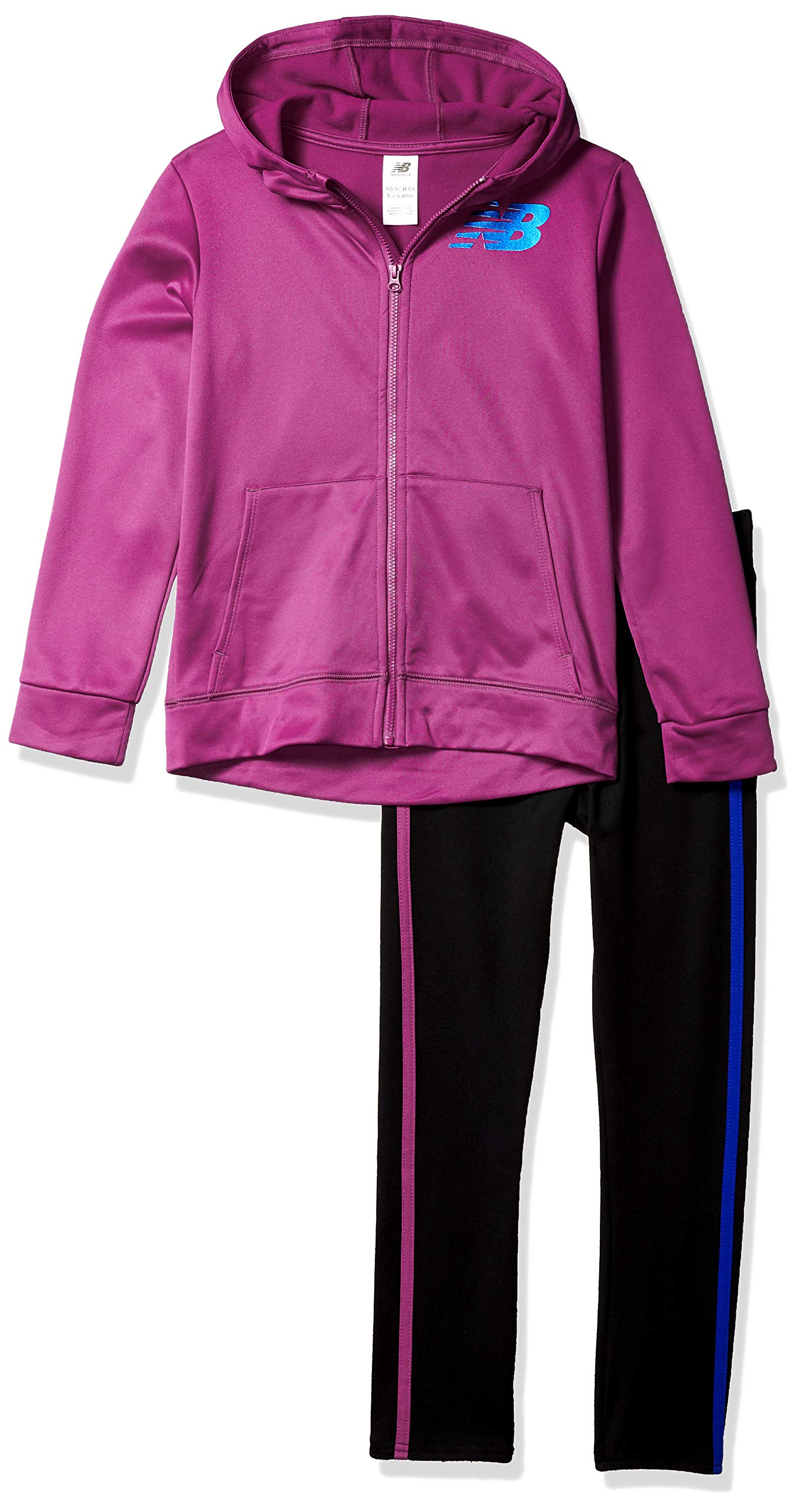 New Balance Kids Girls' Toddler Jacket and Tight Set, Carnival Pink, 2T ...