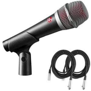se electronics v7 handheld dynamic microphone bundle with 2 xlr cables
