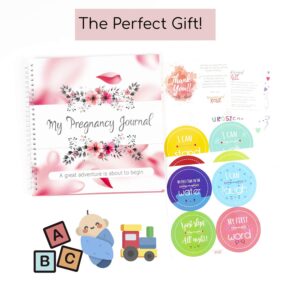 Unconditional ROSIE Pregnancy Journal & Baby Memory Book with Stickers - Planner for First Time Moms - 2022