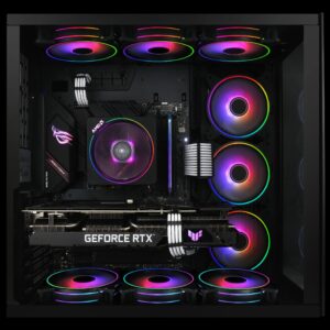 EZDIY-FAB Moonlight 120mm RGB PWM Case Fan with RGB PWM Fan Hub,5V Motherboard Sync,ARGB Computer Fan,Multiple Light Modes-5 Pack