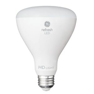 GE Refresh LED Light Bulbs, Indoor Floodlight Bulbs, 10.5 Watt (65 Watt Equivalent) Energetic Daylight, Medium Base, Dimmable (4 Pack)