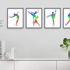 Male Ballet Dancer Abstract Wall Art Print 8x10, Set of 4, Perfect for for Ballet Dancer, Teacher and Lover of Ballet, Ideal Bedroom, Dance Studio, Locker Decor