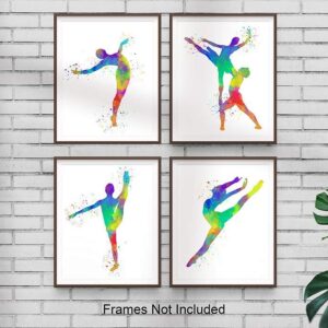 Male Ballet Dancer Abstract Wall Art Print 8x10, Set of 4, Perfect for for Ballet Dancer, Teacher and Lover of Ballet, Ideal Bedroom, Dance Studio, Locker Decor