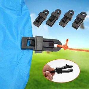 12pcs Clamp Tarp Clips Outdoor Tent Canopy Clip Awning Clamp Set Trap Clips Jaw Tent Snaps Hangers Camping Clamp Clips Tent Tighten Lock Grip Farming Garden (Blue)