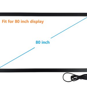 Deyowo 80 Inch Interactive 10 Points Infrared IR Touch Screen Overlay Frame Free Driver