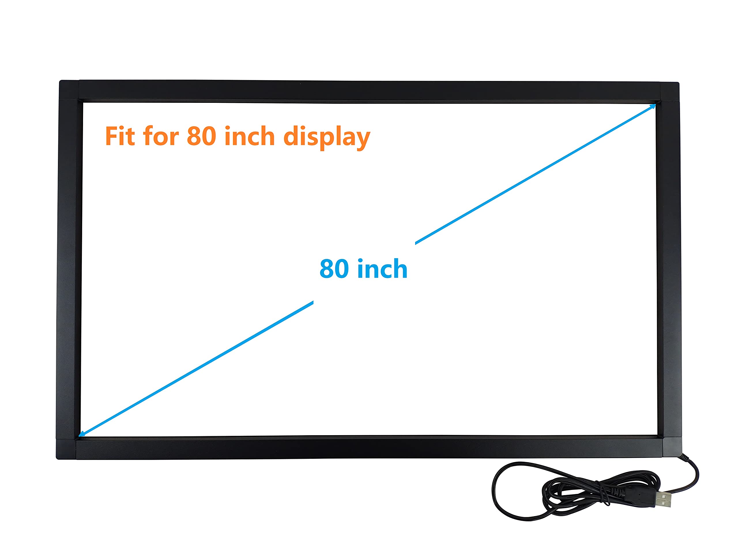 Deyowo 80 Inch Interactive 10 Points Infrared IR Touch Screen Overlay Frame Free Driver