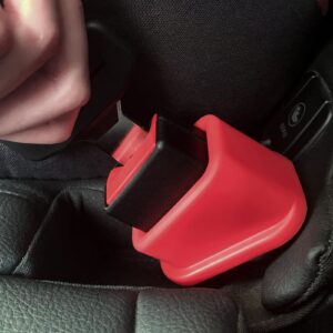 G Ganen 2-Pack Buckle Holder Compatible with Baby Seat - Keep Buckle in Upright Position and Makes Buckling Easier (Red, Regular)