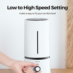 raydrop Cool Mist Humidifiers for Home Babies, 1.70 L Quiet and Small Ultrasonic Humidifier for Bedroom Nightstand, Space Saving, Auto Shut Off - (0.45 Gallon, US 110 V)