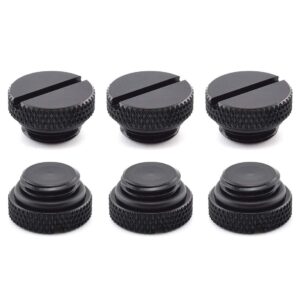 sdtc tech 6 pack g1/4" plug fitting with o-ring for pc water cooling systems, black
