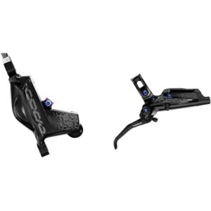 sram code rsc disc brake and lever - front, hydraulic, post mount, black with rainbow hardware, a1
