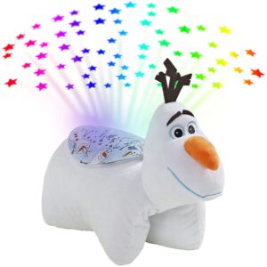 pillow pets disney frozen ii olaf snowman sleeptime lite - stuffed animal plush nightlight , white